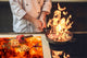 Küchenbrett aus Hartglas und Kochplattenabdeckung; D03 Fire Series: Fire 9