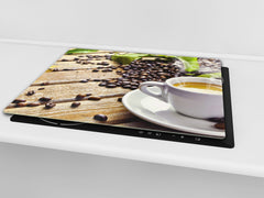 KITCHEN BOARD & Induction Cooktop Cover D05 Coffee Series: Coffee 110