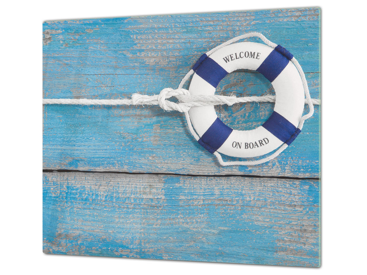 Tempered GLASS Cutting Board 60D10: Lifebuoy