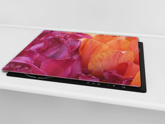 Glass Cutting Board and Worktop Saver D06 Flowers Series: Texture 72