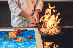 Tempered GLASS Cutting Board D01 Abstract Series: Texture 68