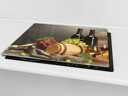Chopping Board - Induction Cooktop Cover D04 Drinks Series: Wine 22