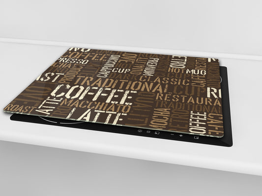 KITCHEN BOARD & Induction Cooktop Cover D05 Coffee Series: Coffee 120