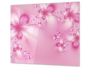 Glass Cutting Board and Worktop Saver D06 Flowers Series: Abstract art 15