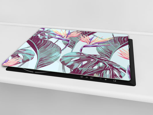 Tempered GLASS Cutting Board – Worktop saver  D15 Drawings Series: Leaves 27