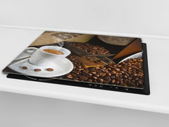 KITCHEN BOARD & Induction Cooktop Cover D05 Coffee Series: Coffee 107