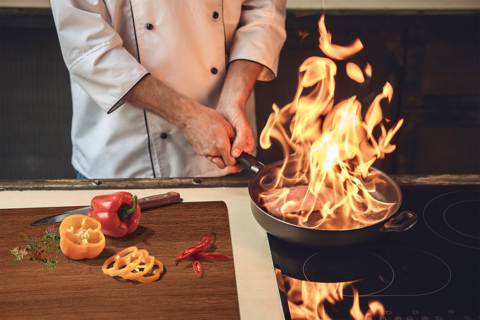 Tempered GLASS Kitchen Board – Impact & Scratch Resistant D10A Textures Series A: Wood 14