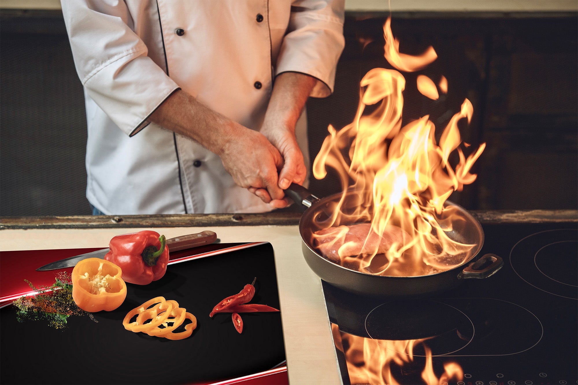 Tempered GLASS Cutting Board D01 Abstract Series: Texture 9