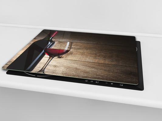 Chopping Board - Induction Cooktop Cover D04 Drinks Series: wine 12