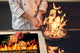 Küchenbrett aus Hartglas und Kochplattenabdeckung; D03 Fire Series: Fire 2