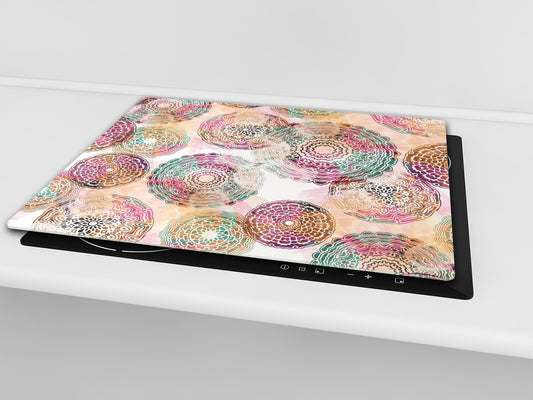 Chopping Board - Induction Cooktop Cover D14 Patterns and Mandalas Series: Drawing 77