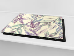 Tempered GLASS Cutting Board – Worktop saver  D15 Drawings Series: Leaves 28