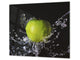 Küchenbrett aus Hartglas und Induktionskochplattenabdeckung – Schneideplatten; D07 Fruits and vegetables:  Apple 8