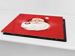 CUTTING BOARD and Cooktop Cover ;D20 Christmas Series: Santa claus sign