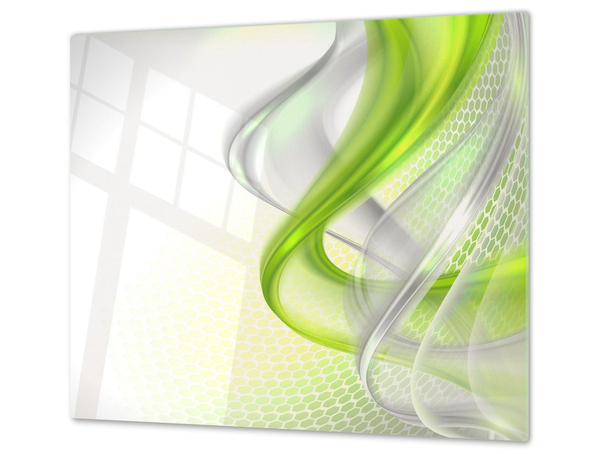 Tempered GLASS Cutting Board D01 Abstract Series: Ballerinas Ribbons