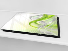 Tempered GLASS Cutting Board D01 Abstract Series: Ballerinas Ribbons