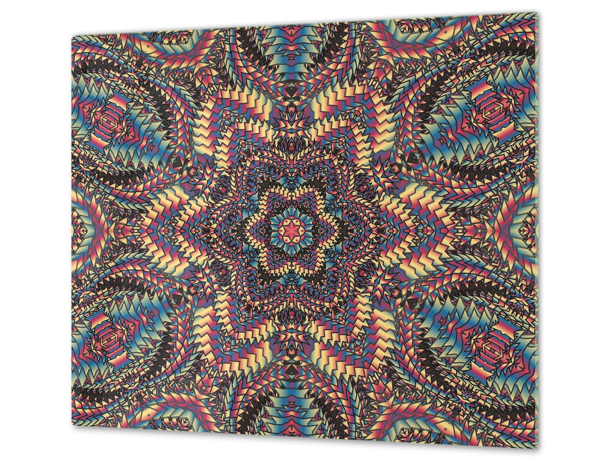 Chopping Board - Induction Cooktop Cover D14 Patterns and Mandalas Series: Decoration 4