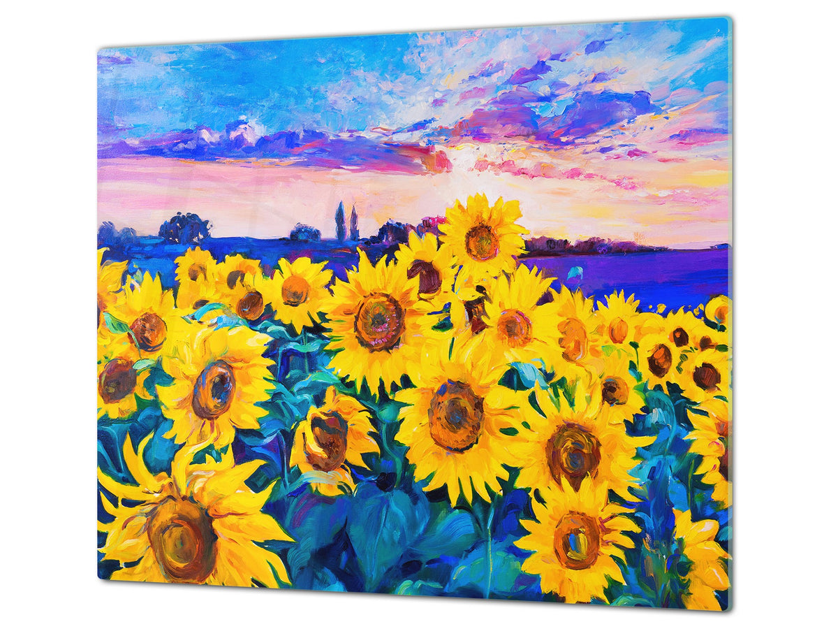 Resistant Glass Cutting Board 60D05B: Sunflowers 5