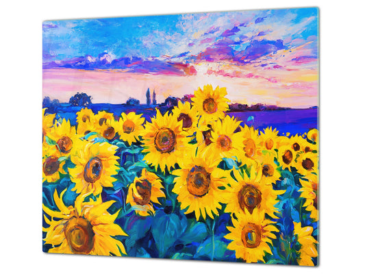 Resistant Glass Cutting Board 60D05B: Sunflowers 5