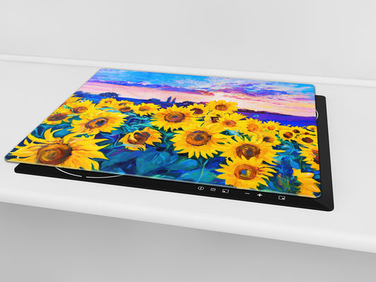 Resistant Glass Cutting Board 60D05B: Sunflowers 5