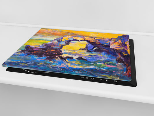 Glass Pastry Board 60D18: Azure Window