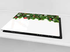 CUTTING BOARD and Cooktop Cover ;D20 Christmas Series: Christmas garland