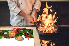 CUTTING BOARD and Cooktop Cover ;D20 Christmas Series: Christmas garland