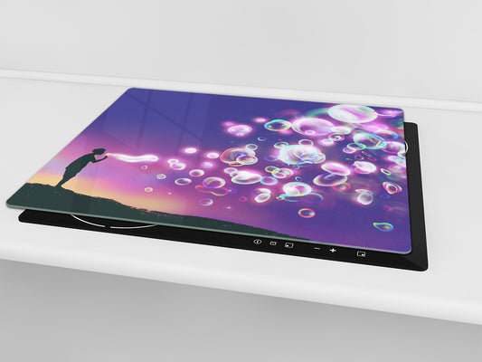 Glass Pastry Board 60D18: Soap bubbles