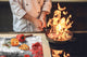 Küchenbrett aus Hartglas und Induktionskochplattenabdeckung; D13 Images: Big Ben red
