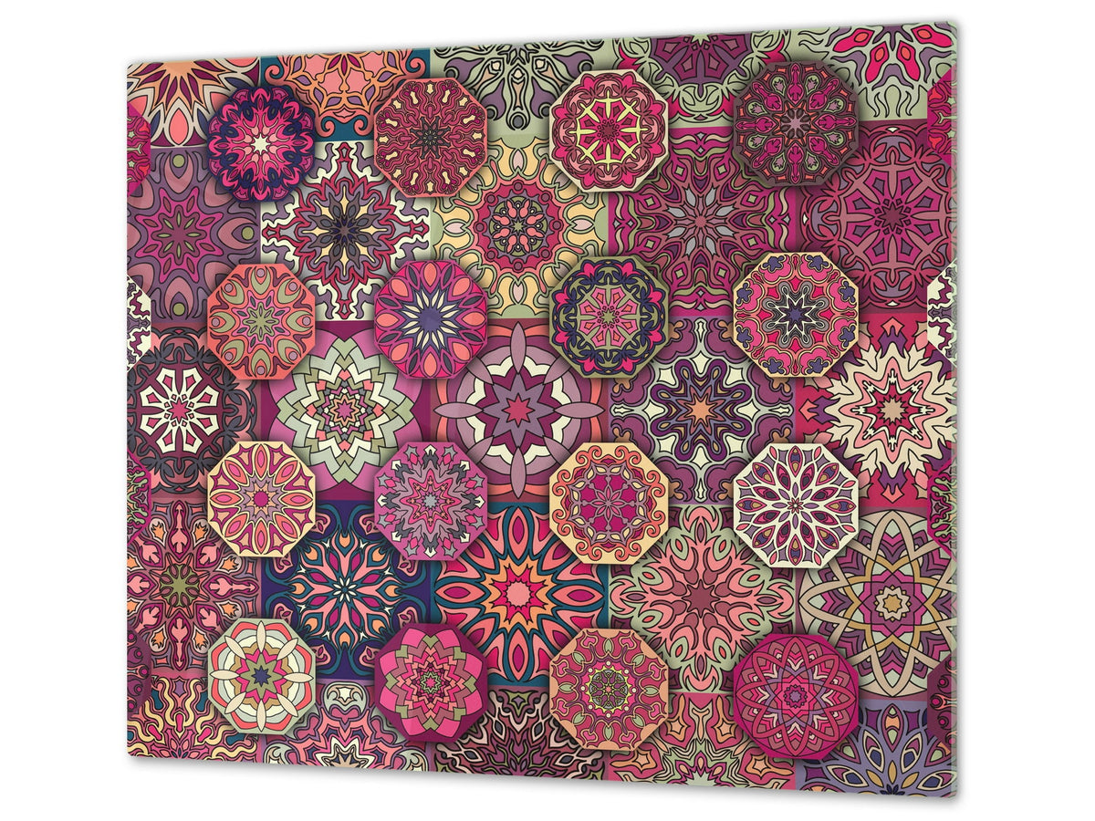 Chopping Board - Induction Cooktop Cover D14 Patterns and Mandalas Series: Moroccan 4