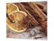 Küchenbrett aus Hartglas und Induktionskochplattenabdeckung – Schneideplatten; D07 Fruits and vegetables:  Cinnamon 1