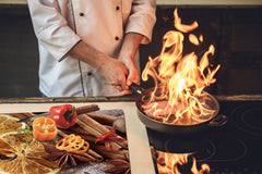 KITCHEN BOARD & Induction Cooktop Cover  D07 Fruits and vegetables: Cinnamon 1