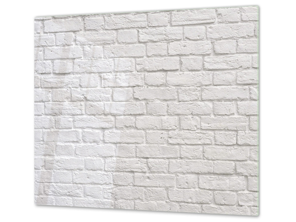 Tempered GLASS Kitchen Board – Impact & Scratch Resistant D10B Textures Series B: Brick Wall 9