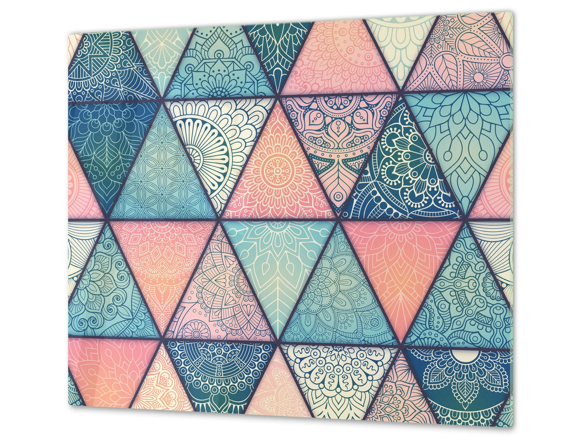 Chopping Board - Induction Cooktop Cover D14 Patterns and Mandalas Series: Moroccan 2