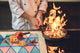 Küchenbrett aus Hartglas und Kochplattenabdeckung; D14 Patterns and Mandalas Series: Moroccan 2