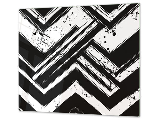 Chopping Board - Induction Cooktop Cover D14 Patterns and Mandalas Series: Gray 3