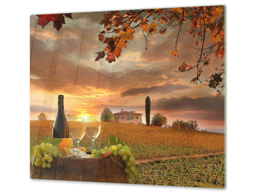 Chopping Board - Induction Cooktop Cover D04 Drinks Series: wine 29