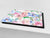 Mehrfunktional Hartglas Gehärtetes - Abdeckplatte für Induktionskochfeld - Schneideplatten;  Drawings Series: Flower 25