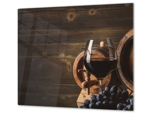 Chopping Board - Induction Cooktop Cover D04 Drinks Series: wine 9