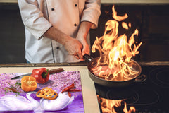 Tempered GLASS Cutting Board 60D01: Swans