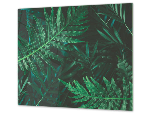 Chopping Board - Induction Cooktop Cover D14 Patterns and Mandalas Series: Ferns 1