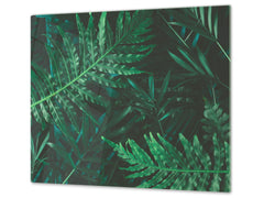 Chopping Board - Induction Cooktop Cover D14 Patterns and Mandalas Series: Ferns 1