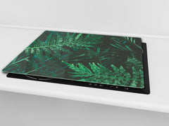 Chopping Board - Induction Cooktop Cover D14 Patterns and Mandalas Series: Ferns 1