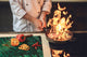 Küchenbrett aus Hartglas und Kochplattenabdeckung; D14 Patterns and Mandalas Series: Ferns 1