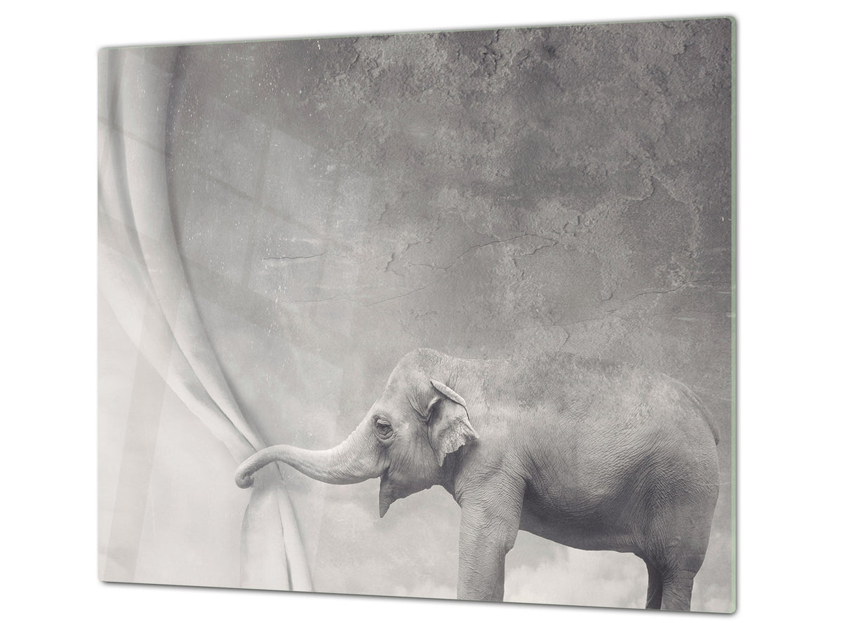 Tabla de cortar de VIDRIO templado 60D01: Elefante feliz