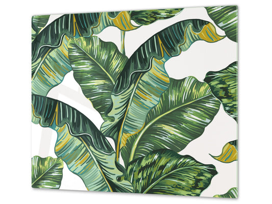 Tempered GLASS Cutting Board – Worktop saver  D15 Drawings Series: Leaves 31