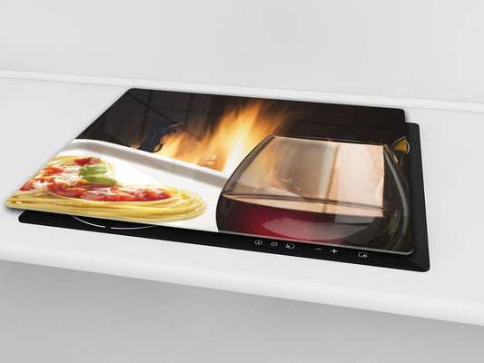 Chopping Board - Induction Cooktop Cover D04 Drinks Series: wine 13