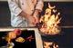 Küchenbrett aus Hartglas und Kochplattenabdeckung; D03 Fire Series: Fire 1