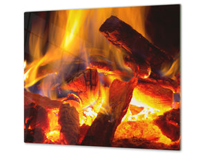 Tempered Glass Cutting Board and Worktop Saver D03 Fire Series: Fire 7