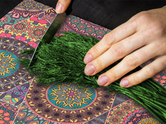 Chopping Board - Induction Cooktop Cover D14 Patterns and Mandalas Series: Stained glass 3